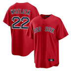Silnrao B.Red Sox #22 Garrett Whitlock Player Red Home Game Stitched Jerseys1