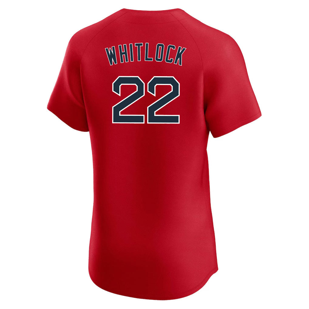 Silnrao B.Red Sox #22 Garrett Whitlock Player Red Limited Elite Home Game Stitched Jerseys