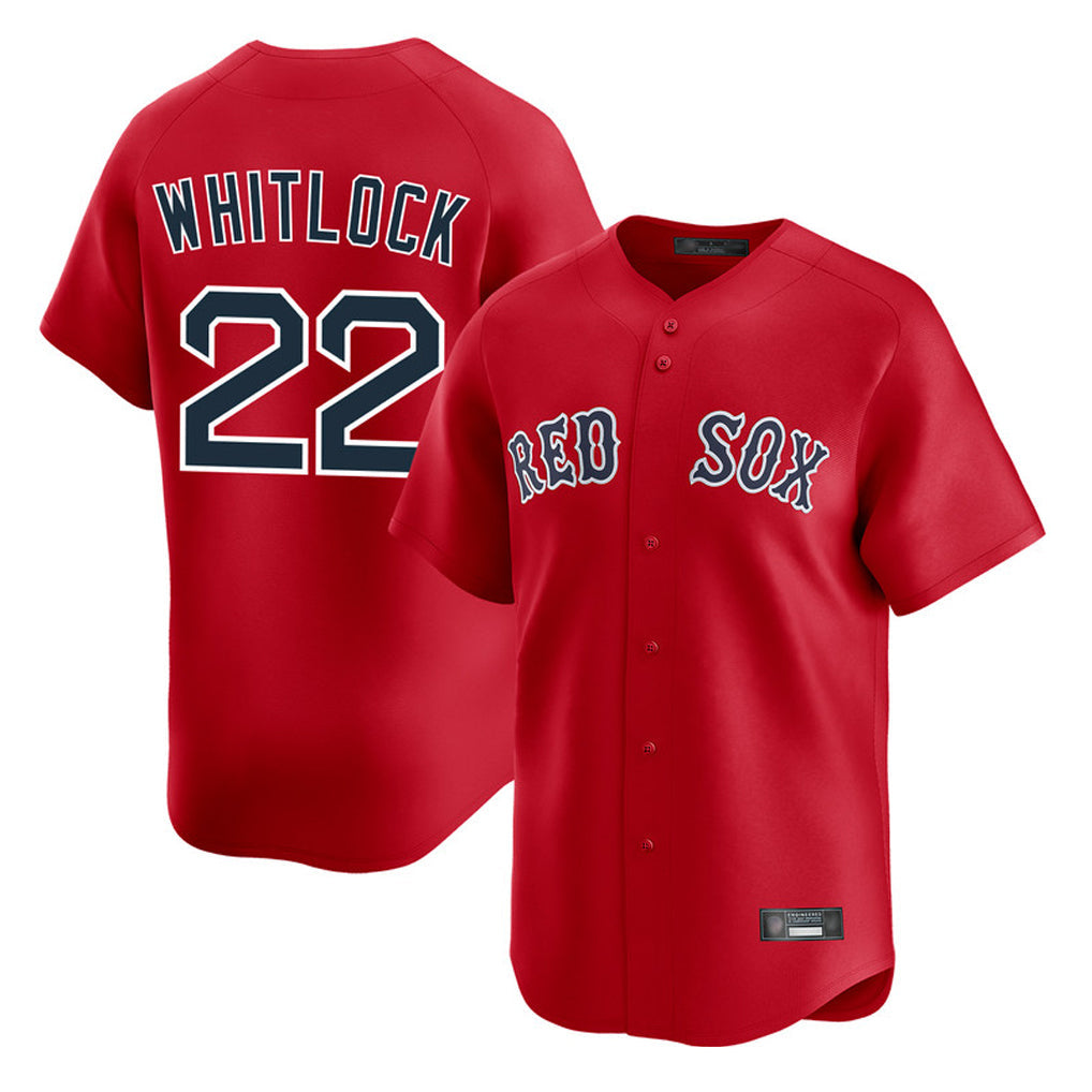 Silnrao B.Red Sox #22 Garrett Whitlock Player Red Limited Home Game Stitched Jerseys1