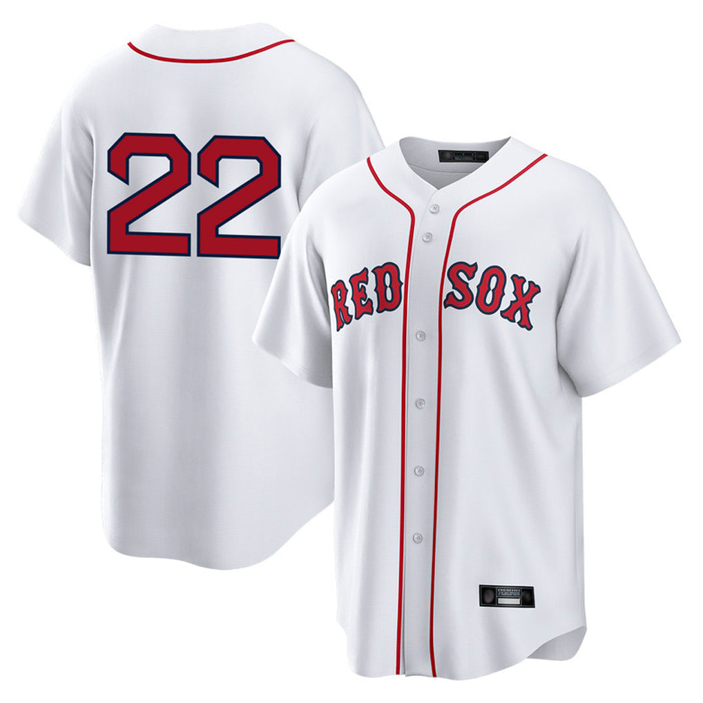 Silnrao B.Red Sox #22 Garrett Whitlock Player White Home Game Stitched Jerseys1