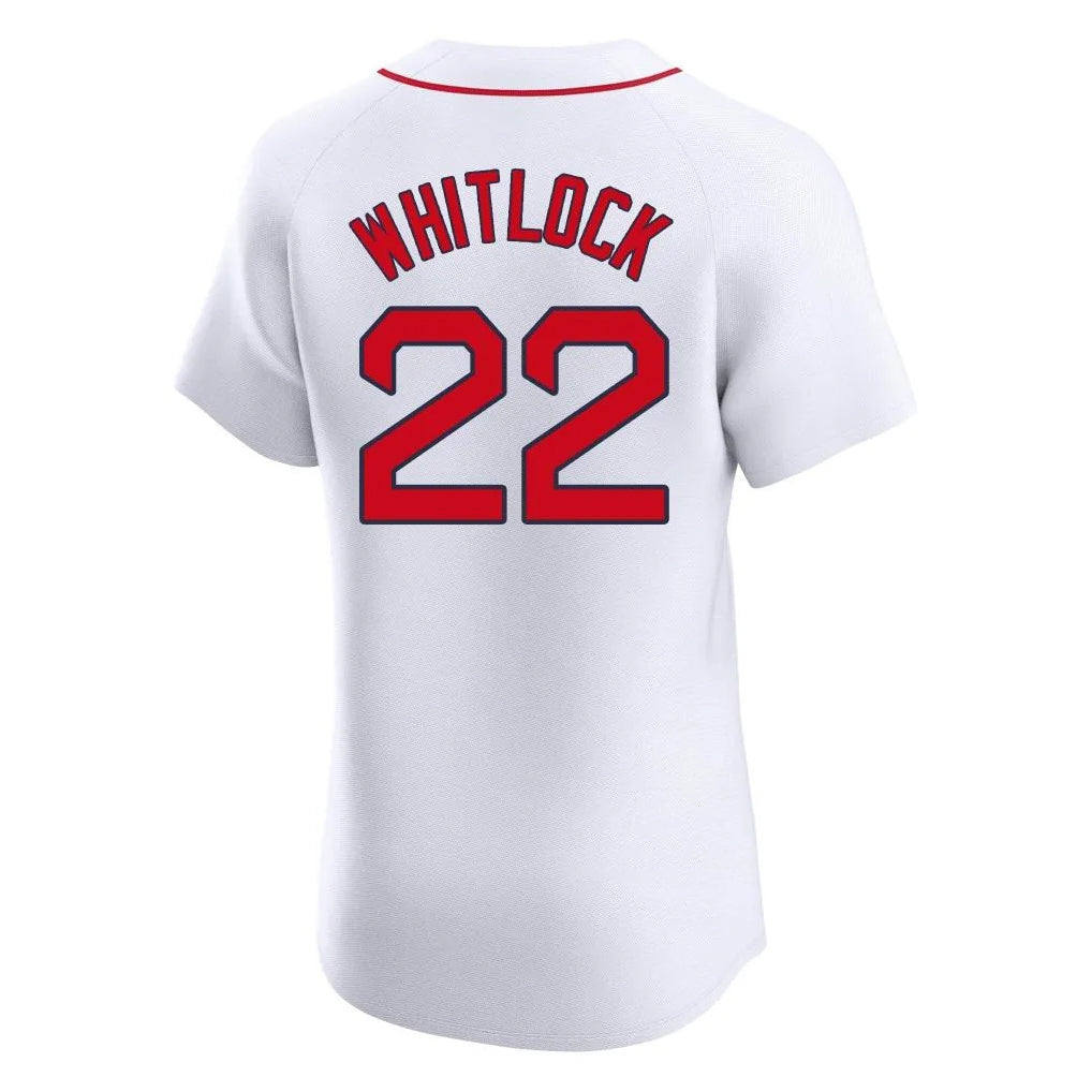 Silnrao B.Red Sox #22 Garrett Whitlock Player White Limited Elite Home Game Stitched Jerseys