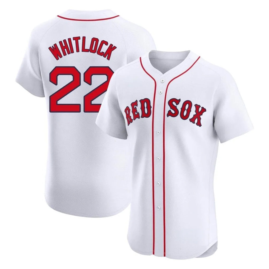 Silnrao B.Red Sox #22 Garrett Whitlock Player White Limited Elite Home Game Stitched Jerseys1