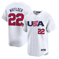 Silnrao B.Red Sox #22 Garrett Whitlock Player White USA World Classic Home Game Stitched Jerseys