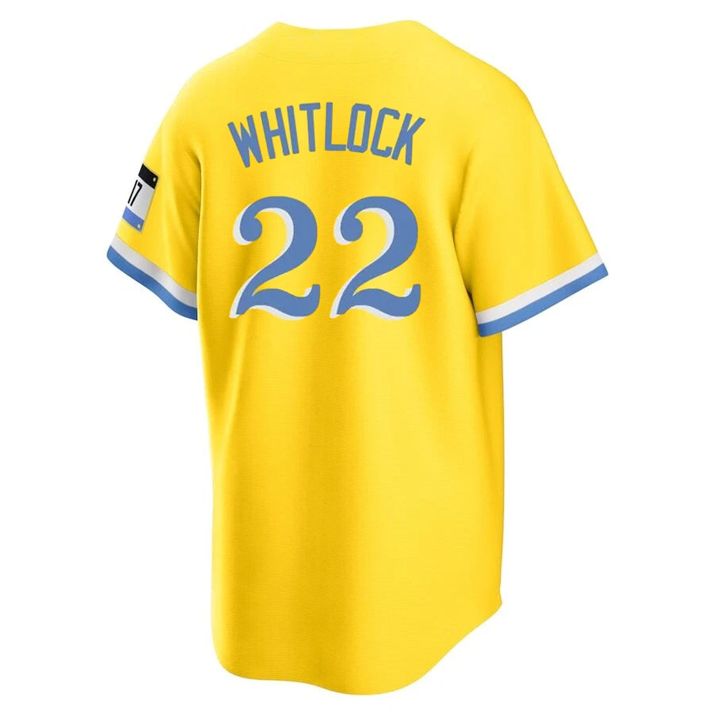 Silnrao B.Red Sox #22 Garrett Whitlock Player Yellow Home Game Stitched Jerseys