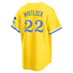 Silnrao B.Red Sox #22 Garrett Whitlock Player Yellow Home Game Stitched Jerseys