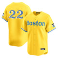 Silnrao B.Red Sox #22 Garrett Whitlock Player Yellow Limited Home Game Stitched Jerseys1