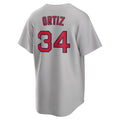 Silnrao B.Red Sox #34 David Ortiz Player Gray Road Home Game Stitched Jerseys