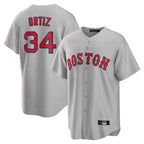 Silnrao B.Red Sox #34 David Ortiz Player Gray Road Home Game Stitched Jerseys1