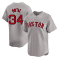 Silnrao B.Red Sox #34 David Ortiz Player Gray Road Limited Home Game Stitched Jerseys1