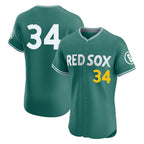 Silnrao B.Red Sox #34 David Ortiz Player Green City Connect Limited Elite Home Game Stitched Jerseys1