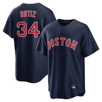 Silnrao B.Red Sox #34 David Ortiz Player Navy Home Game Stitched Jerseys1