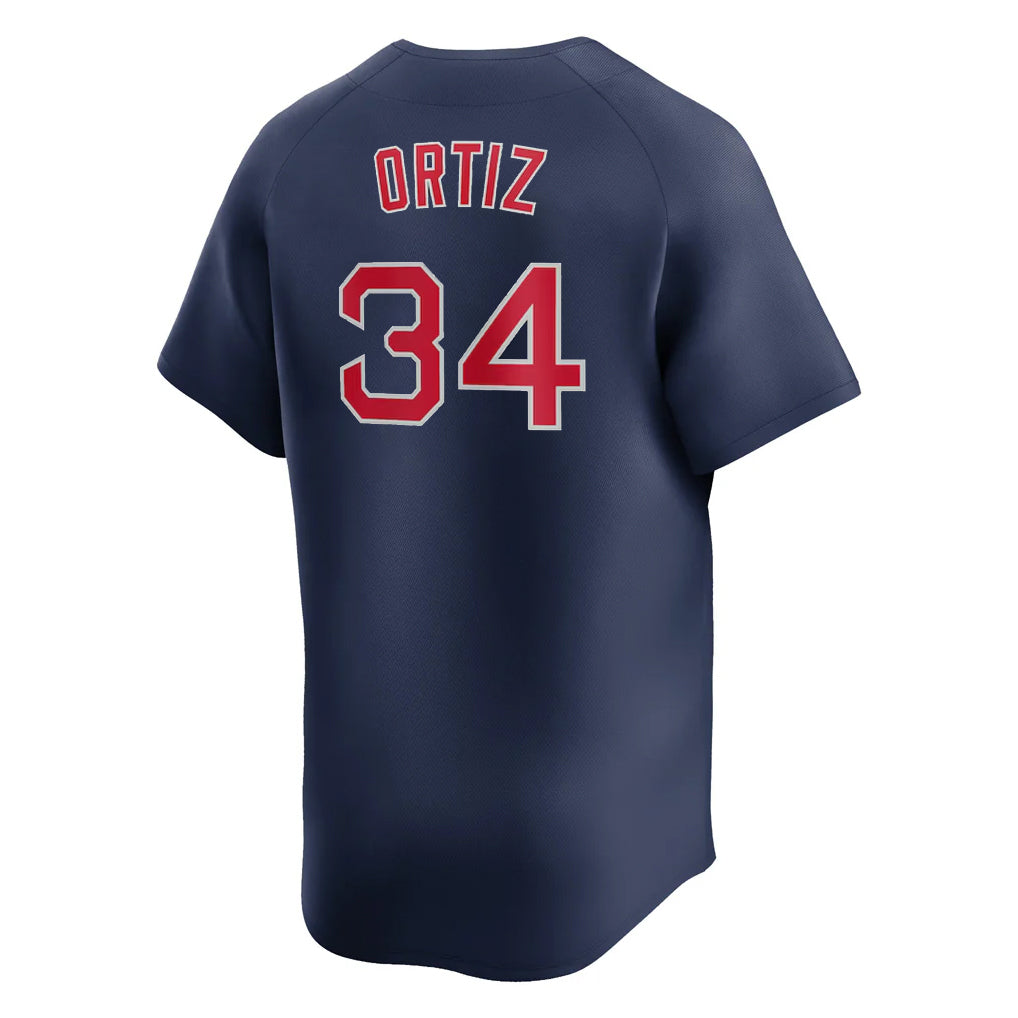 Silnrao B.Red Sox #34 David Ortiz Player Navy Limited Home Game Stitched Jerseys
