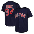Silnrao B.Red Sox #34 David Ortiz Player Navy Mitchell & Ness Cooperstown Collection Mesh Home Stitched Jerseys