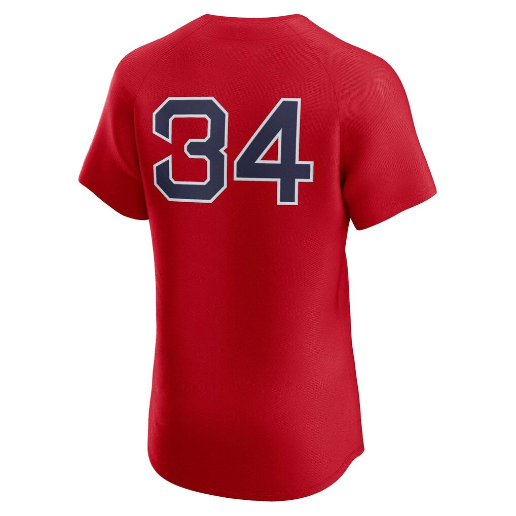 Silnrao B.Red Sox #34 David Ortiz Player Red Limited Elite Home Game Stitched Jerseys