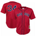 Silnrao B.Red Sox #34 David Ortiz Player Red Mitchell & Ness Cooperstown Collection Mesh Home Stitched Jerseys