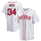 Silnrao B.Red Sox #34 David Ortiz Player White Game Home Stitched Jerseys1