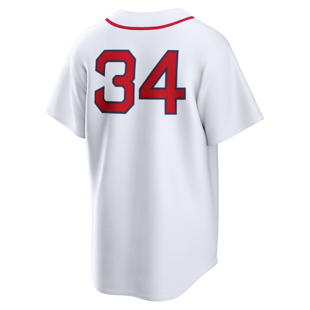 Silnrao B.Red Sox #34 David Ortiz Player White Home Game Stitched Jerseys