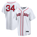 Silnrao B.Red Sox #34 David Ortiz Player White Home Game Stitched Jerseys1