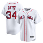 Silnrao B.Red Sox #34 David Ortiz Player White Limited Home Game Stitched Jerseys1