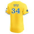 Silnrao B.Red Sox #34 David Ortiz Player Yellow Limited Elite Home Game Stitched Jerseys