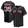 Silnrao B.Red Sox #35 Garrett Crochet Player Black Out Home Game Stitched Jerseys