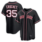 Silnrao B.Red Sox #35 Garrett Crochet Player Black Out Home Game Stitched Jerseys