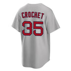 Silnrao B.Red Sox #35 Garrett Crochet Player Gray Road Home Game Stitched Jerseys
