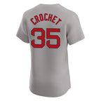 Silnrao B.Red Sox #35 Garrett Crochet Player Gray Road Limited Elite Home Game Stitched Jerseys