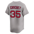 Silnrao B.Red Sox #35 Garrett Crochet Player Gray Road Limited Home Game Stitched Jerseys