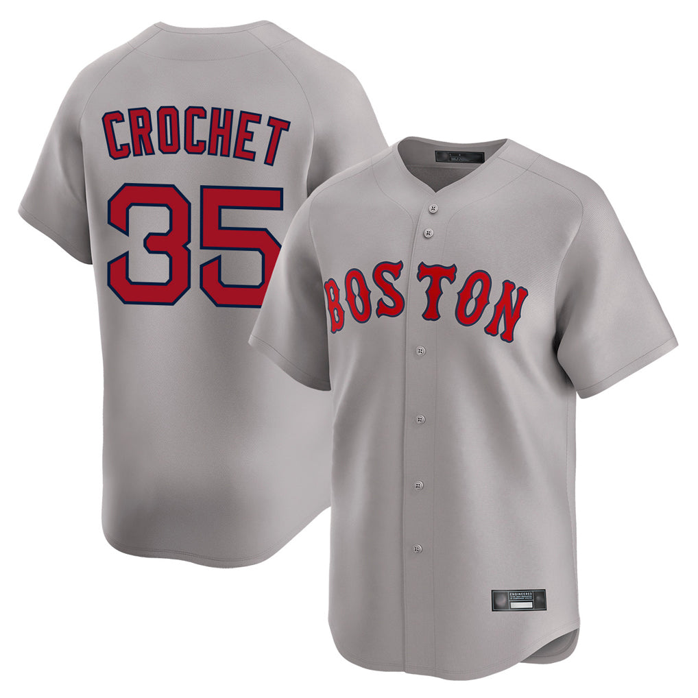 Silnrao B.Red Sox #35 Garrett Crochet Player Gray Road Limited Home Game Stitched Jerseys1