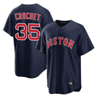 Silnrao B.Red Sox #35 Garrett Crochet Player Navy Home Game Stitched Jerseys1