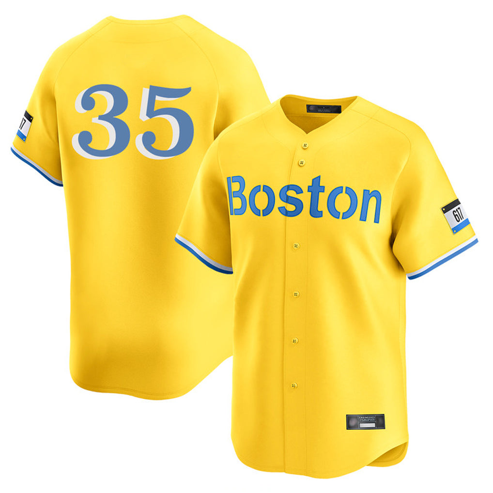 Silnrao B.Red Sox #35 Garrett Crochet Player Yellow Limited Home Game Stitched Jerseys1