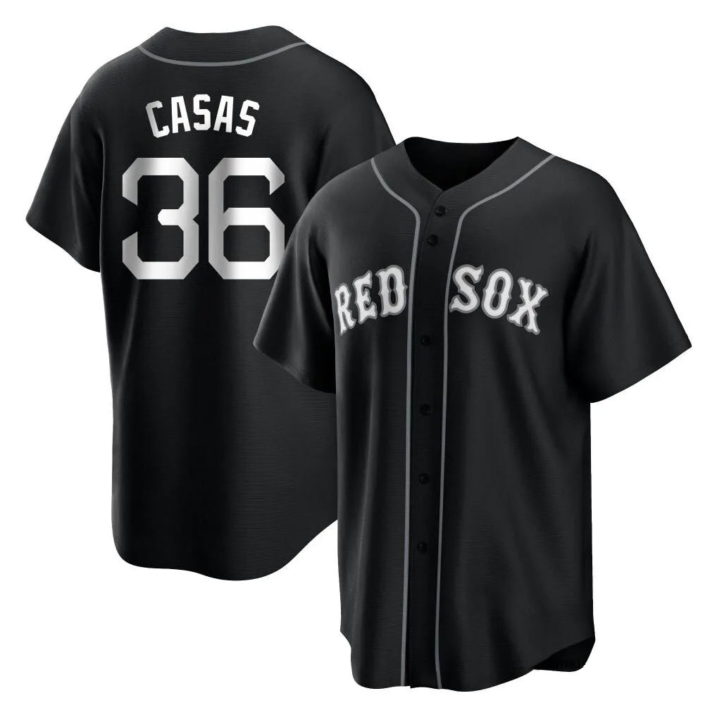 Silnrao B.Red Sox #36 Triston Casas Player Black Home Game Stitched Jerseys