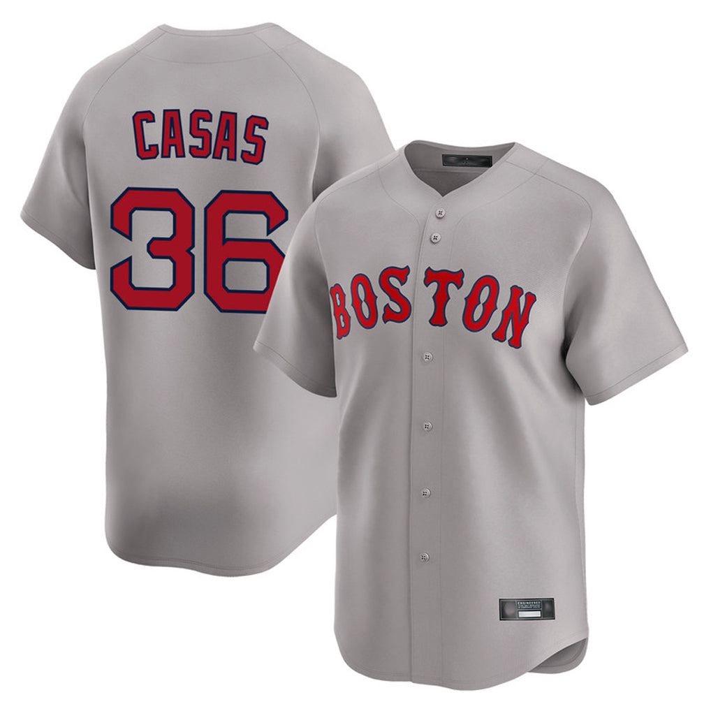 Silnrao B.Red Sox #36 Triston Casas Player Gray Road Limited Home Game Stitched Jerseys1