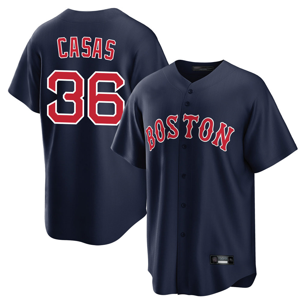 Silnrao B.Red Sox #36 Triston Casas Player Navy Home Game Stitched Jerseys1