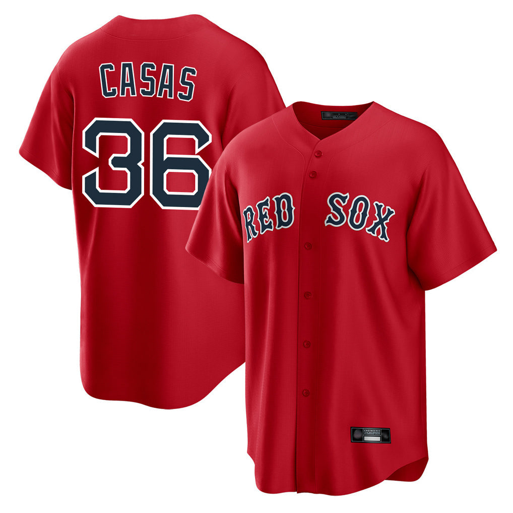 Silnrao B.Red Sox #36 Triston Casas Player Red Home Game Stitched Jerseys1