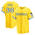 Silnrao B.Red Sox #36 Triston Casas Player Yellow Home Game Stitched Jerseys1
