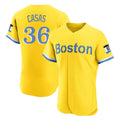 Silnrao B.Red Sox #36 Triston Casas Player Yellow Limited Elite Home Game Stitched Jerseys1