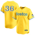Silnrao B.Red Sox #36 Triston Casas Player Yellow Limited Home Game Stitched Jerseys1