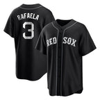 Silnrao B.Red Sox #3 Ceddanne Rafaela Player Black Home Game Stitched Jerseys