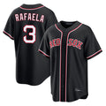 Silnrao B.Red Sox #3 Ceddanne Rafaela Player Black Out Home Game Stitched Jerseys