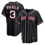 Silnrao B.Red Sox #3 Ceddanne Rafaela Player Black Out Home Game Stitched Jerseys
