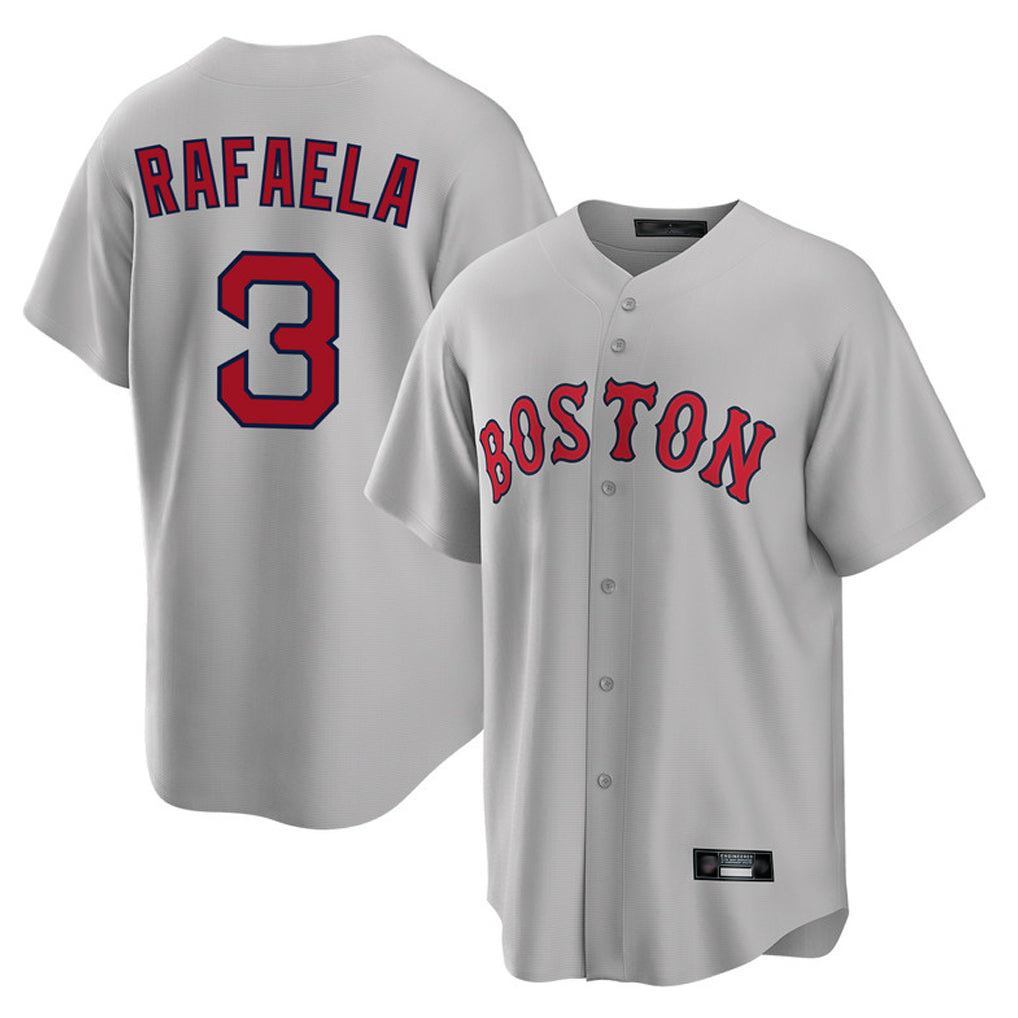 Silnrao B.Red Sox #3 Ceddanne Rafaela Player Gray Road Home Game Stitched Jerseys1