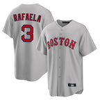 Silnrao B.Red Sox #3 Ceddanne Rafaela Player Gray Road Home Game Stitched Jerseys1