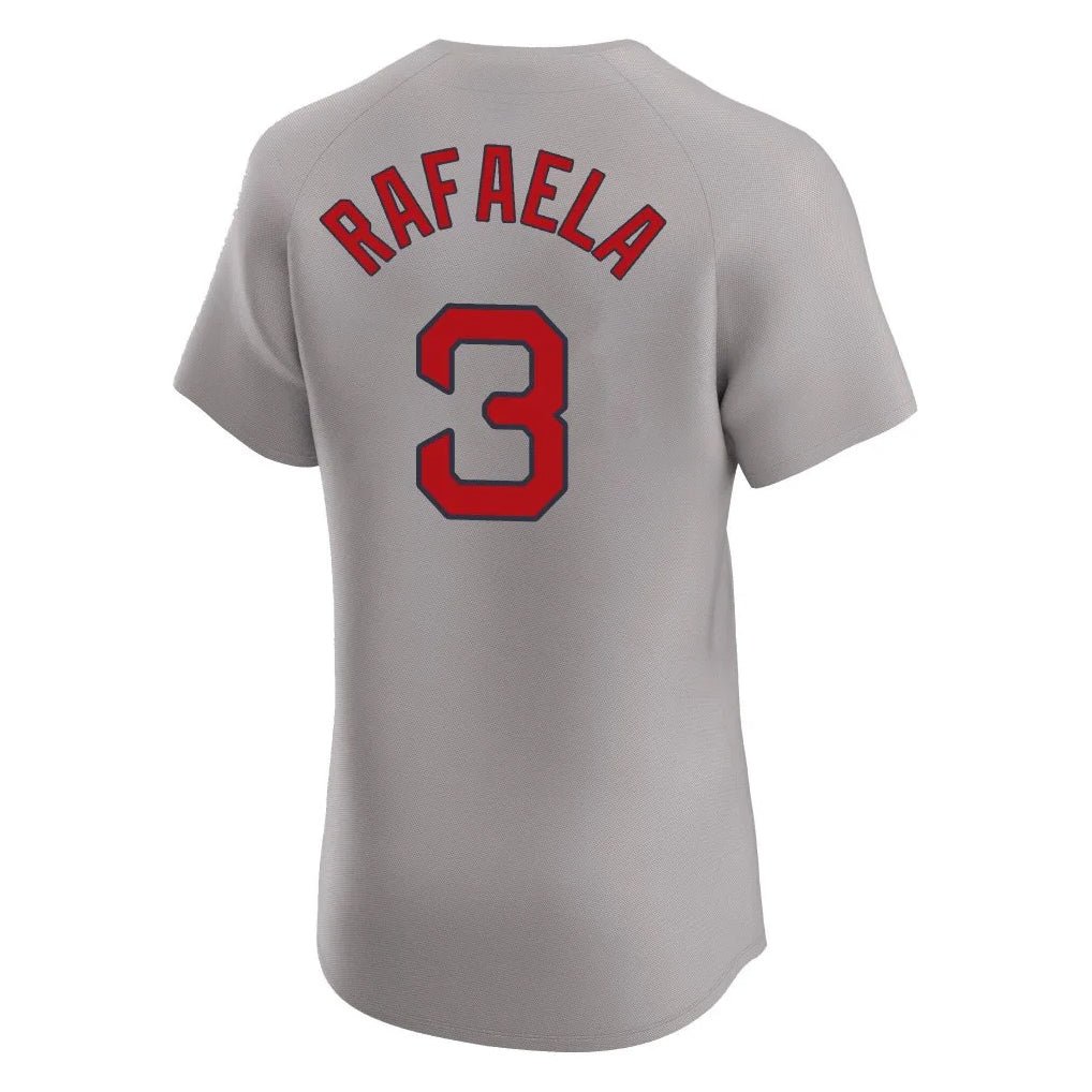 Silnrao B.Red Sox #3 Ceddanne Rafaela Player Gray Road Limited Elite Home Game Stitched Jerseys