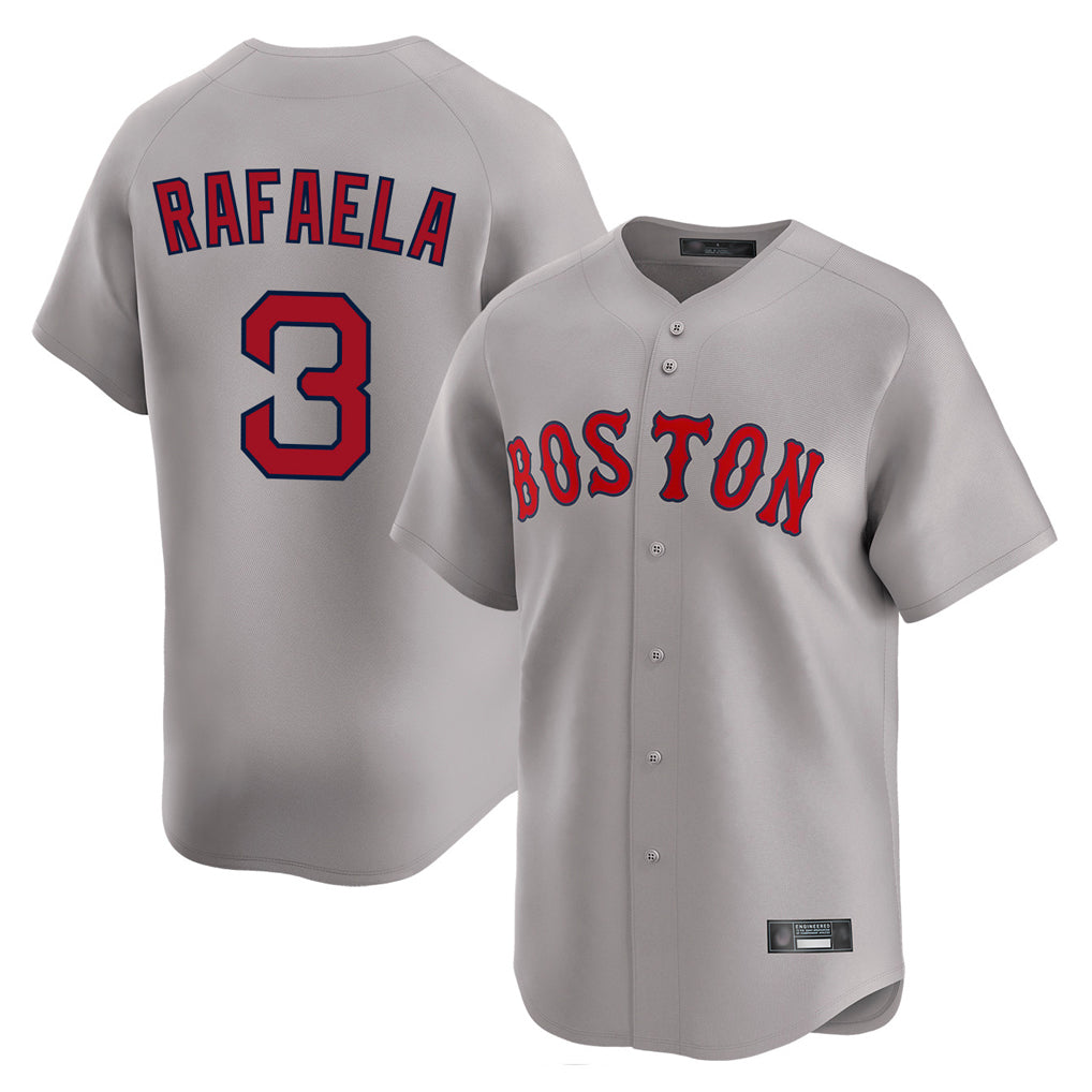Silnrao B.Red Sox #3 Ceddanne Rafaela Player Gray Road Limited Home Game Stitched Jerseys1