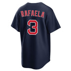 Silnrao B.Red Sox #3 Ceddanne Rafaela Player Navy Home Game Stitched Jerseys