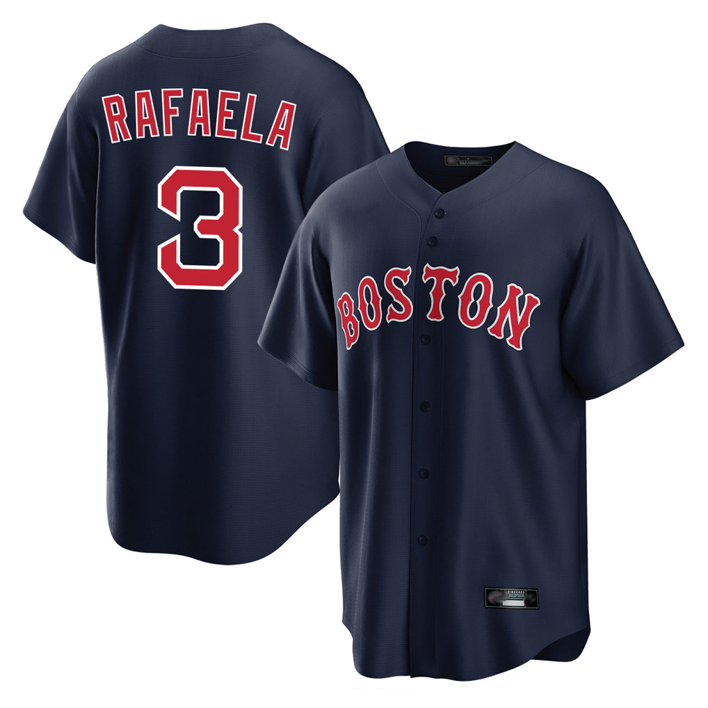 Silnrao B.Red Sox #3 Ceddanne Rafaela Player Navy Home Game Stitched Jerseys1