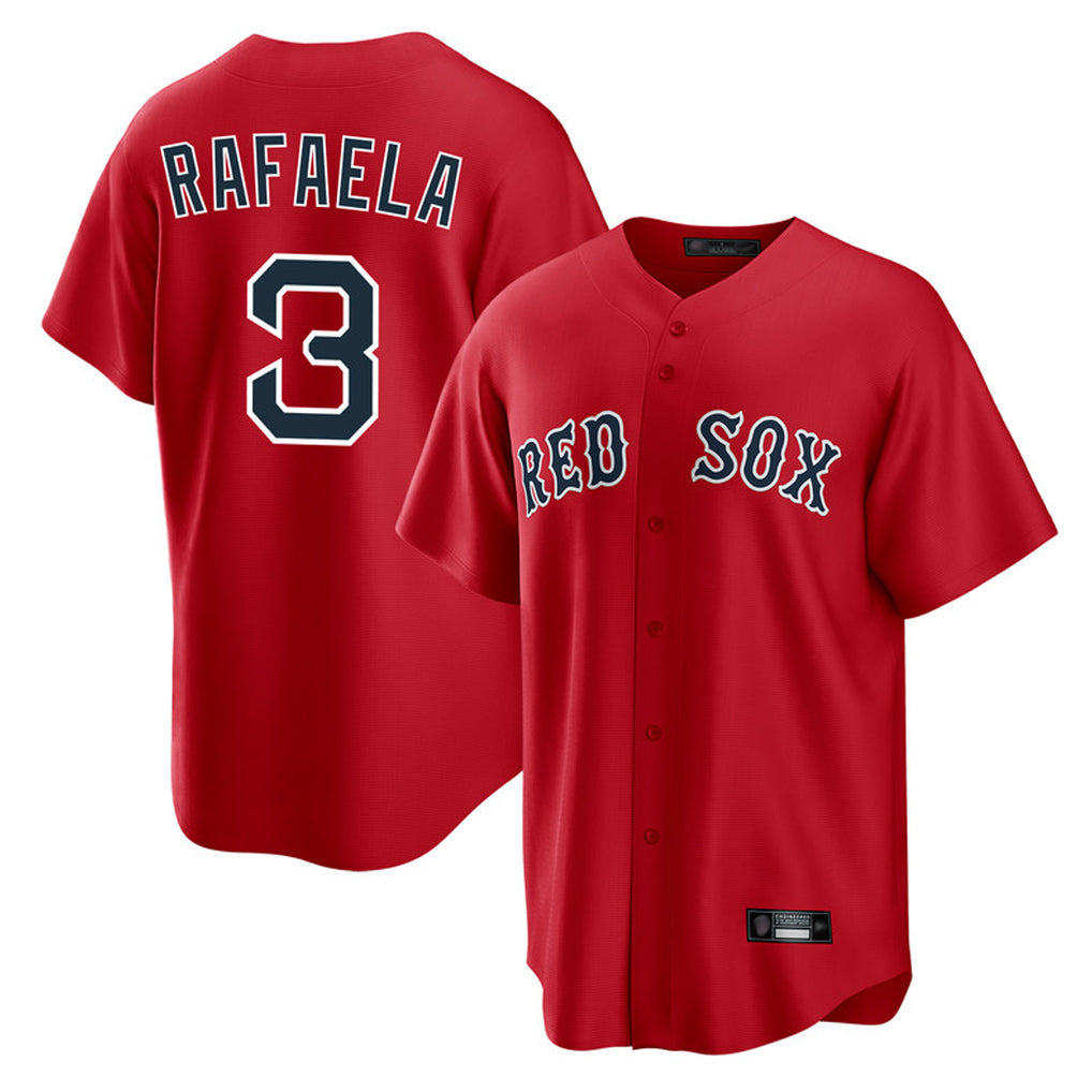 Silnrao B.Red Sox #3 Ceddanne Rafaela Player Red Home Game Stitched Jerseys1
