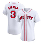 Silnrao B.Red Sox #3 Ceddanne Rafaela Player White Limited Elite Home Game Stitched Jerseys1